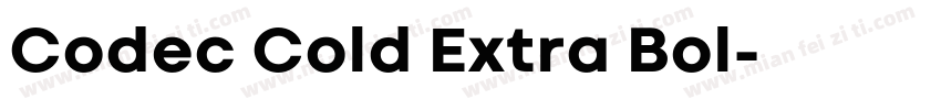 Codec Cold Extra Bol字体转换